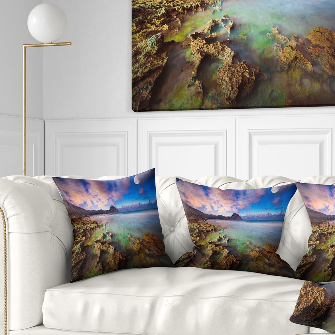 Designart Monte Cofano Reserve - Landscape Photography Throw Pillow - 18x18