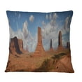 thumbnail image 1 of Designart Monument Valley Mountains - Landscape Printed Throw Pillow - 16x16, 1 of 1
