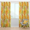 thumbnail image 1 of Designart 'Moods Yellow I' Traditional Blackout Curtain Panel, 1 of 4