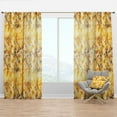 thumbnail image 1 of Designart 'Moods Yellow XI' Tropical Curtain Panel, 1 of 4