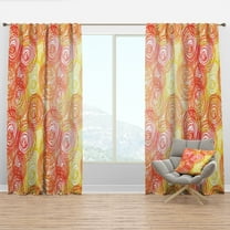 Designart 'Moods Yellow XIX' Modern & Contemporary Curtain Panel
