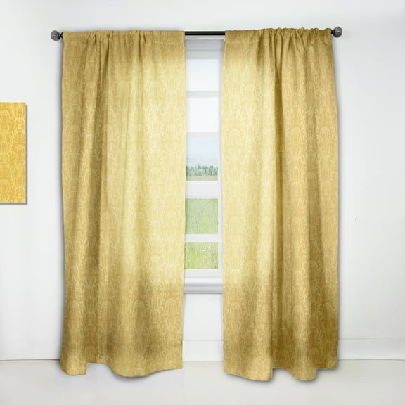 Designart 'Moods Yellow XVIII' Glam Curtain Panel