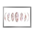 thumbnail image 1 of Designart 'Moon Phases On White' Modern Framed Art Print, 1 of 4