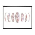 thumbnail image 1 of Designart 'Moon Phases On White' Modern Framed Canvas Wall Art Print, 1 of 5