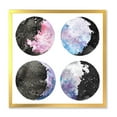 thumbnail image 1 of Designart 'Moon Phases With Sky and Stars' Bohemian & Eclectic Framed Art Print, 1 of 4