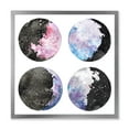 thumbnail image 1 of Designart 'Moon Phases With Sky and Stars' Bohemian & Eclectic Framed Art Print, 1 of 4