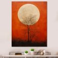 thumbnail image 1 of Designart "Moon'S Persimmon Presence II" Moon Canvas Art Print, 1 of 7