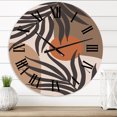 thumbnail image 1 of Designart 'Moon & Sun Shapes In Retro Terracotta Tones Iii' Modern Wall Clock, 1 of 5