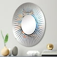 thumbnail image 1 of Designart "Moonlight Realm of Blue Owls" Animals Owl Starburst Round Wall Mirror - Animals Oval Printed Decorative Mirror - Multiple Color Options, 1 of 5