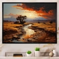 thumbnail image 1 of Designart "Moonlit Canyon Sunset III" Landscapes Framed Wall Art - Traditional Brown Canyon & Desert Hallway Framed Wall Art Decor, 1 of 6