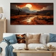 thumbnail image 1 of Designart "Moonlit Canyon Sunset IV" Oversized Landscapes Wall Art - Traditional Brown Canyon & Desert Entryway Wall Art Print, 1 of 4