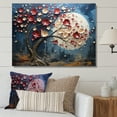 thumbnail image 1 of Designart "Moonlit Majesty Red and Gold Flower Tree I" Oversized Landscapes Wall Art - Country Red Tree Living Room Canvas Art, 1 of 4