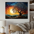 thumbnail image 1 of Designart "Moonlit Oak In Colors" Tree Oak Canvas Art Print, 1 of 7