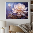thumbnail image 1 of Designart "Moonlit Peony Magic" Flowers Floater Framed Canvas Art Print, 1 of 5