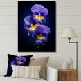 thumbnail image 1 of Designart "Moonlit Purple Pansies I" Pansies Wall Decor, 1 of 7