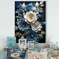 thumbnail image 1 of Designart "Moonlit Rose Serenity I" Roses Floater Framed Canvas Prints, 1 of 5