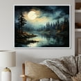 thumbnail image 1 of Designart "Moons Melody In A Magical Forest" Minimalism Floater Framed Wall Decor, 1 of 5