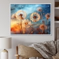 thumbnail image 1 of Designart "Morning Dance Blue Dandelion I" Floral Floater Framed Canvas Art Print, 1 of 7