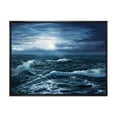 thumbnail image 1 of Designart 'Morning Glow Through The Ocean Waves' Nautical & Coastal Framed Canvas Wall Art Print, 1 of 5