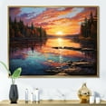thumbnail image 1 of Designart "Morning Reflections in Canada I" Landscapes Floater Framed Canvas Art Print, 1 of 7