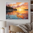 thumbnail image 1 of Designart "Morning Reflections in Canada II" Landscapes Floater Framed Wall Art Print, 1 of 7