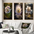 thumbnail image 1 of Designart "Morning Sunshine Delicate Anemone in Bloom II" Flowers Framed Wall Art Set Of 3 - White Traditional Frame Gallery Wall Set For Home Decor, 1 of 6