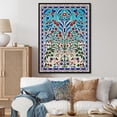 thumbnail image 1 of Designart "Moroccan Door in Blue Tiles I" Abstract Framed Wall Art - Modern Blue Abstract Tile Entryway Framed Wall Art, 1 of 6