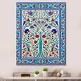 thumbnail image 1 of Designart "Moroccan Door in Blue Tiles III" Geometric Canvas Wall Art - Modern Blue Abstract Tile Living Room Canvas Art, 1 of 6