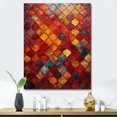 thumbnail image 1 of Designart "Moroccan Elegance in Orange and Yellow Tiles II" Geometric Canvas Wall Art - Modern Yellow Abstract Tile Living Room Canvas Art, 1 of 6