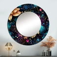 thumbnail image 1 of Designart "Moroccan Fantasy I" Paisley Round Mirror Wall Decor Glam - Large Multicolor Round Bathroom Mirror - Round Mirror - 23" x 23", 1 of 6
