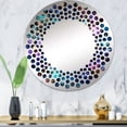 thumbnail image 1 of Designart "Moroccan Fantasy II" Paisley Polka Dot Round Wall Mirror - Oval Printed Decorative Mirror - Multiple Color Options, 1 of 5