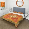 thumbnail image 1 of Designart 'Moroccan Orange Tiles Collage II' Cottage Duvet Cover Set, 1 of 4
