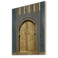 thumbnail image 1 of Designart Morroco Palace Golden Doors Vintage Print on Natural Pine Wood Art Print, 36" x 46", 1 of 2
