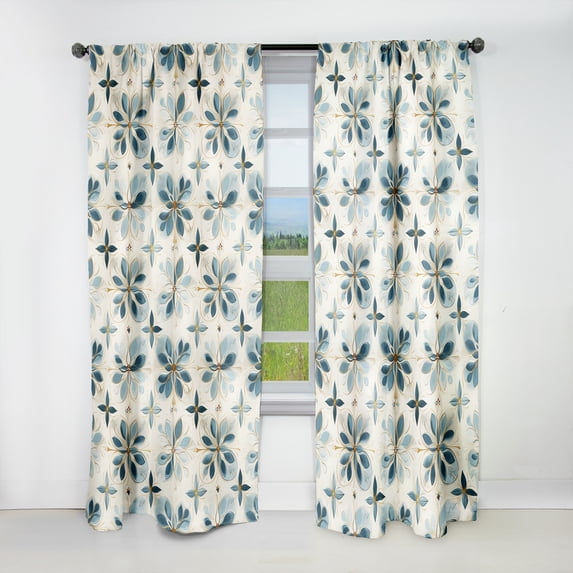 Designart "Mosaic Artistry From Malta" Damask Blackout Curtain Single Panel