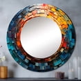 thumbnail image 1 of Designart "Mosaic of Colorful Vinyl Records III" Music Rund Mirror For Wall Decor - Large Multi-Color Round Printed Mirror - Industrial Round Mirror 23" x 23" Inch, 1 of 5