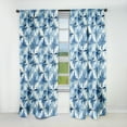 thumbnail image 1 of Designart "Mosaic Elegance In Vintage Blue And White IV" Damask Blackout Curtain Single Panel, 1 of 4