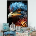 thumbnail image 1 of Designart "Mosaic Of Blue Ostriches" Ostriches Floater Framed Canvas Art Print, 1 of 5