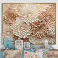 thumbnail image 1 of Designart "Mosaic Of Serenity: Pure White Chrysanthemums III" Chrysanthemums Floater Framed Wall Art Living Room, 1 of 5