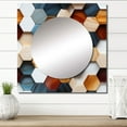 thumbnail image 1 of Designart "Mosaic Tiles In Grey And White II" 0 Square Mirror For Wall Decor - Large White Square Printed Wall Mirror Art - Square Modern Mirror - Wall Mounted Square Large Mirror, 1 of 5