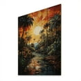 thumbnail image 1 of Designart "Mosaic of Orange Palms A Unique Perspective I" Floral Print on Natural Pine Wood, 1 of 5