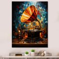 thumbnail image 1 of Designart "Mosaic of Phonographs" Entertainment Canvas Art Print, 1 of 5