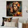 thumbnail image 1 of Designart "Mother and Child Bond in Orange African Scene I" People Framed Wall Art - International Orange African Art Hallway Framed Wall Art Decor, 1 of 6