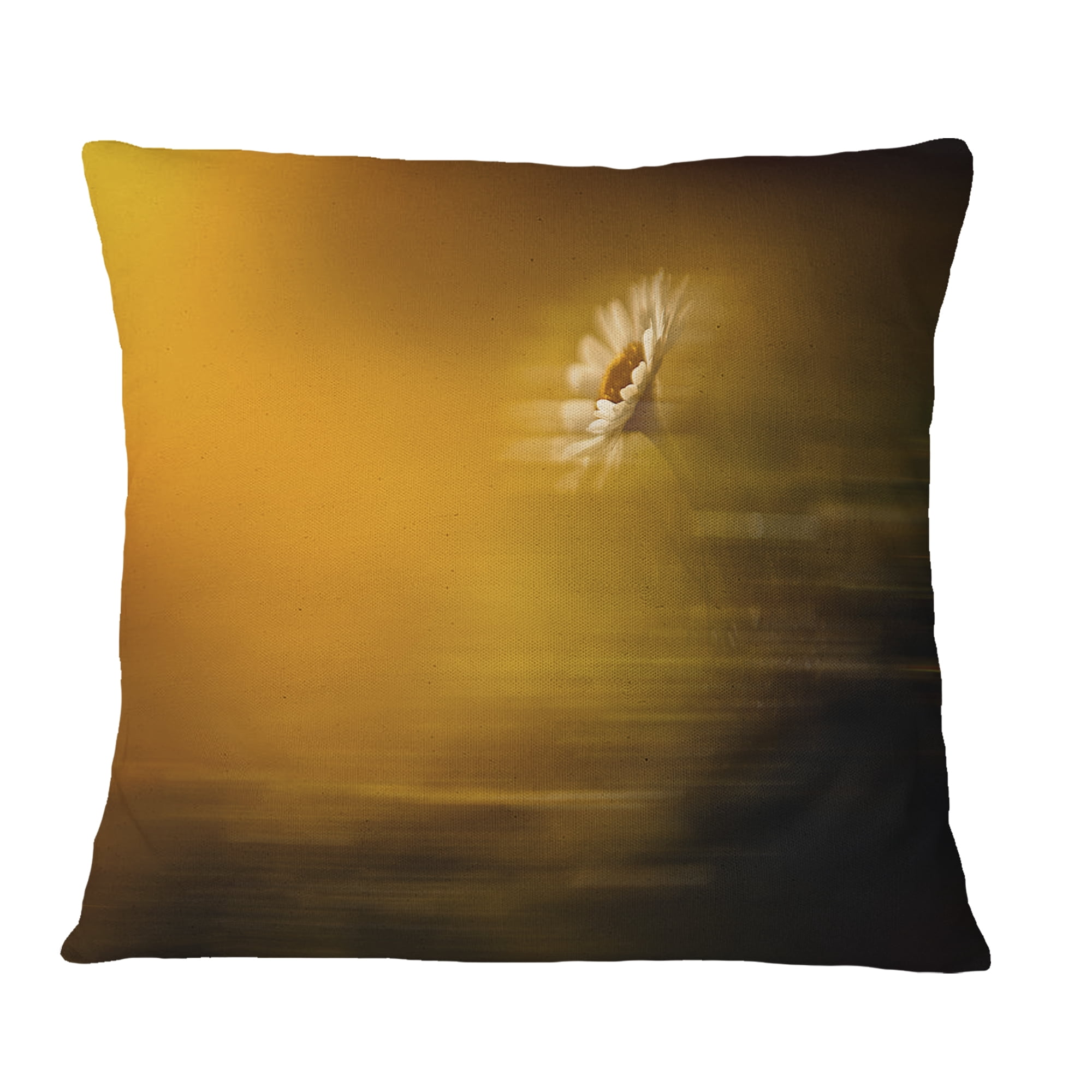 Designart Motion Blurred Wild Flower Impression - Floral Throw Pillow - 18x18
