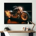 thumbnail image 1 of Designart "Motorcycle Radiance In Neon" Car/Van Floater Framed Wall Art Prints, 1 of 5