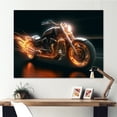 thumbnail image 1 of Designart "Motorcycle Radiance In Neon" Car/Van Wall Art Prints, 1 of 7