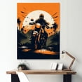thumbnail image 1 of Designart "Motorcycle Roaring Down The Boulevard II" Motorcycle Wall Art Print, 1 of 5
