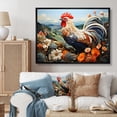 thumbnail image 1 of Designart "Mountain Flora Rooster Portrait" Animals Floater Framed Wall Decor, 1 of 7
