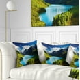 thumbnail image 1 of Designart Mountain Lake in Dark Shade - Landscape Photo Throw Pillow - 16x16, 1 of 1
