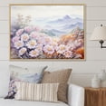 thumbnail image 1 of Designart "Mountain Meadow Adorned With Mums" Flowers Floater Framed Wall Decor, 1 of 5