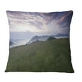 thumbnail image 1 of Designart Mountain Plateau at Evening - Landscape Printed Throw Pillow - 18x18, 1 of 1